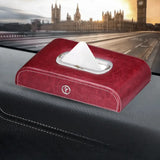 Topgear Premium Leather Tissue Holder - Red