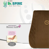Topgear Dr.Spine Slim Memory Foam Seat Back - Beige Coffee
