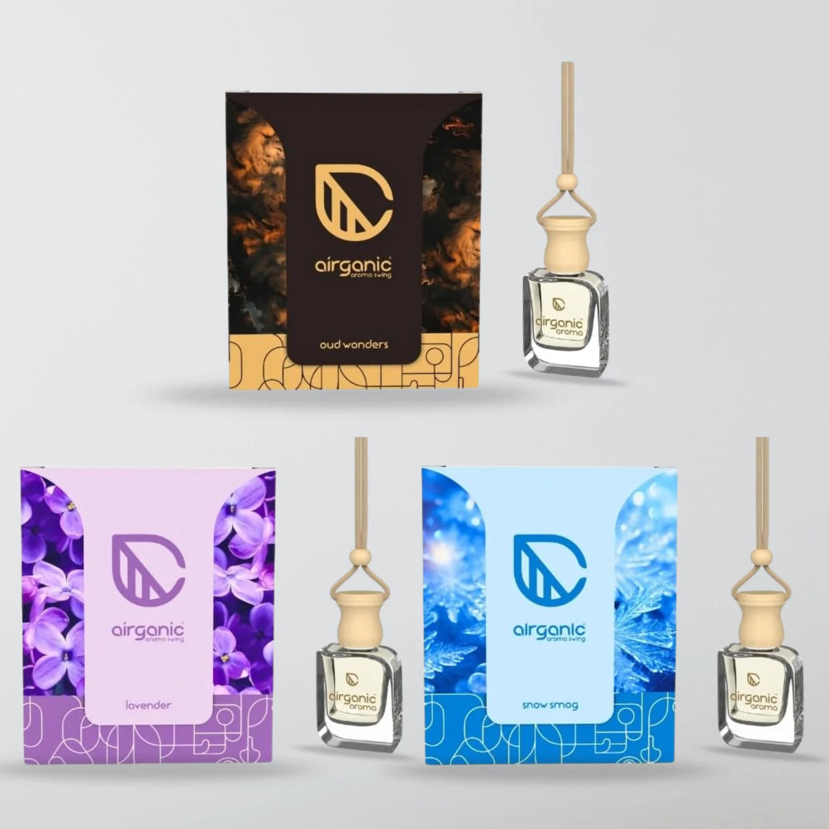 Airganic Pack 3 Aroma Swing Hanging Car Perfume