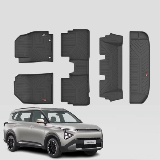 GFX Kia Carens Clavis Floor Mats with Boot Mat