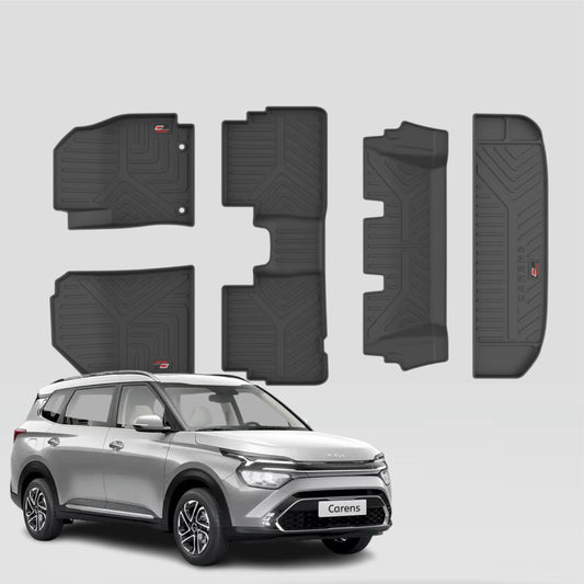 GFX Kia Carens Floor Mats with Boot Mat