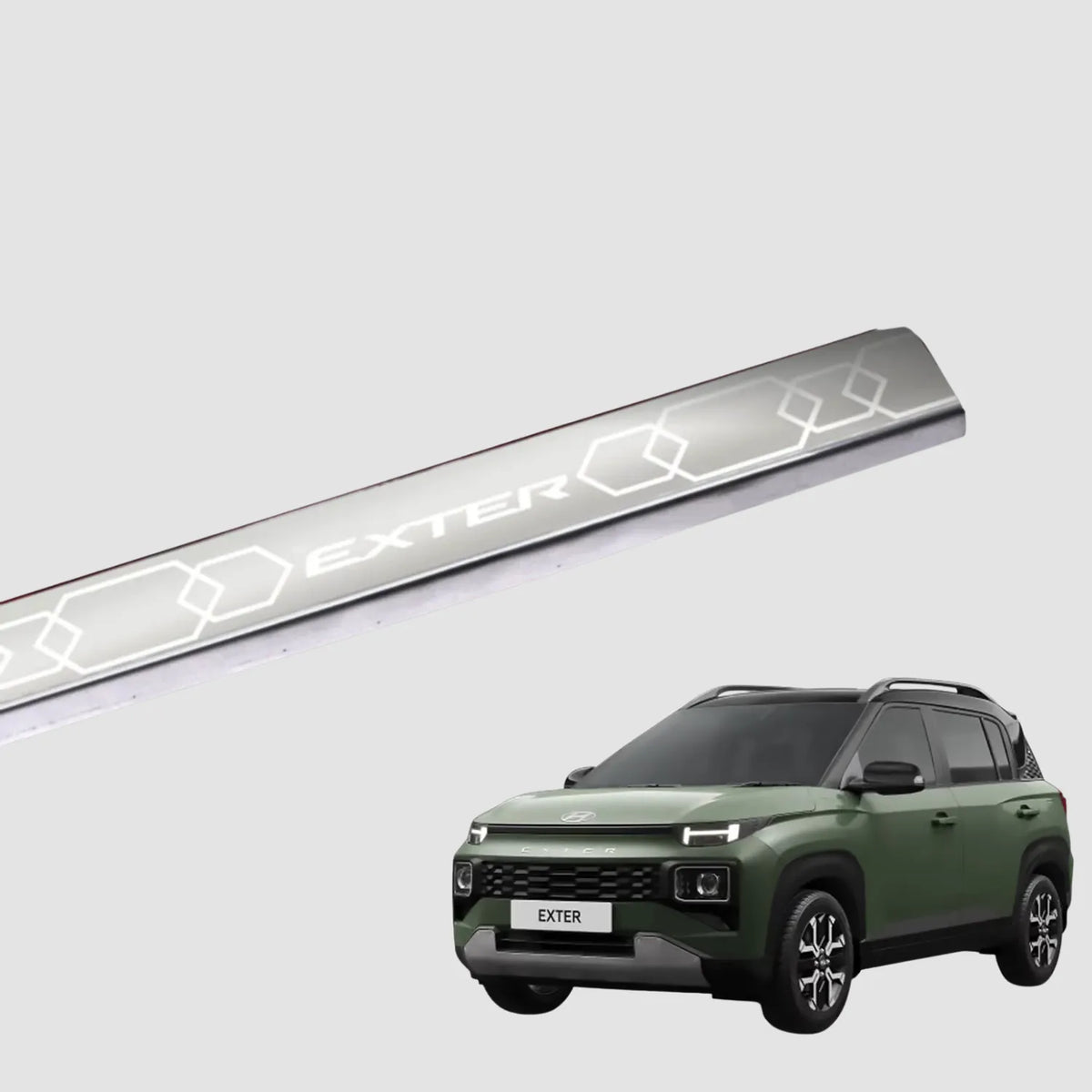 Galio Hyundai Exter Stainless Steel Sill Guard