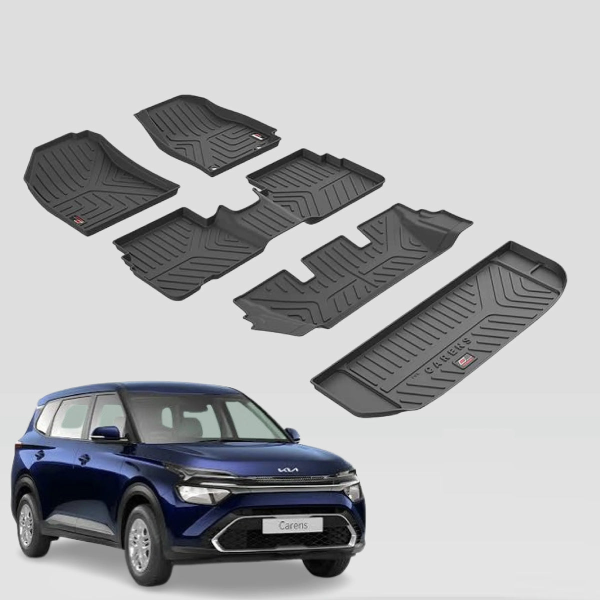 GFX Kia Carens Floor Mats with Boot Mat