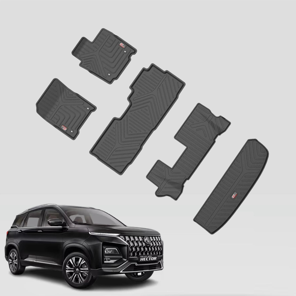 GFX MG Hector Plus 7 Seater Floor Mats with Boot Mat