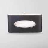GFX Leatherette Tissue Box - Black & Grey