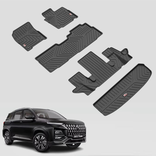 GFX MG Hector Plus 6 Seater Floor Mats with Boot Mat