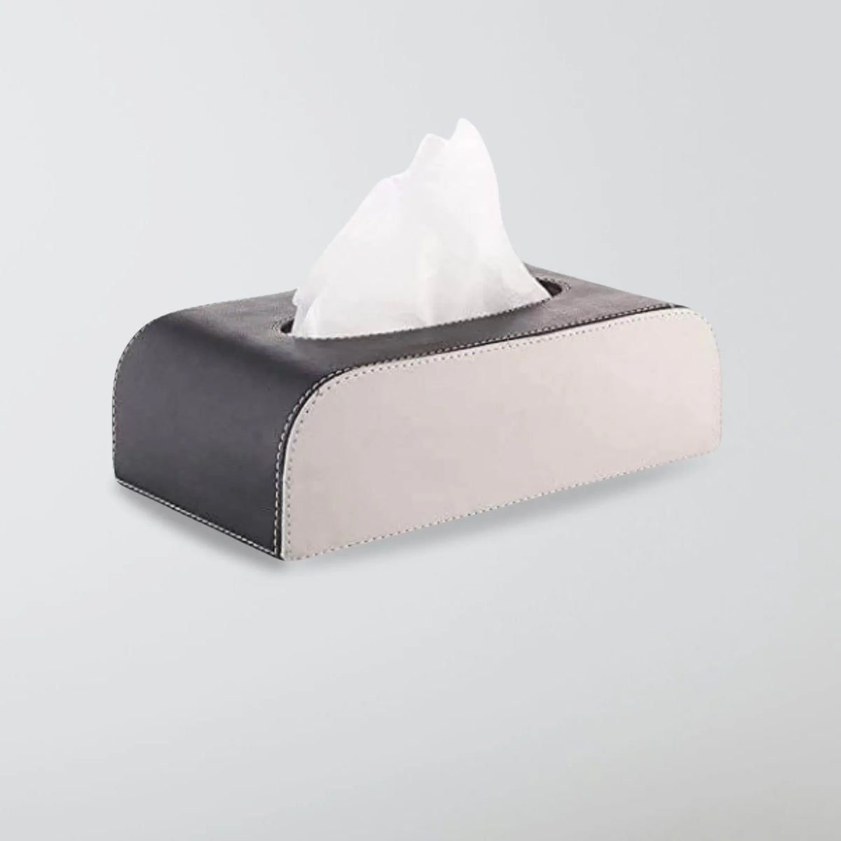 GFX Leatherette Tissue Box - Black & Grey